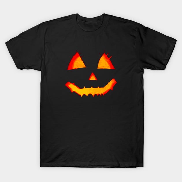 Halloween Pumpkin Face T-Shirt by InfinityTone